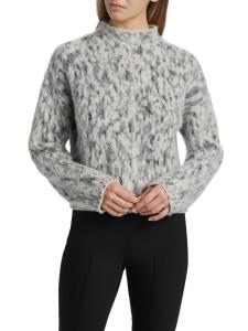 Свитер с абстрактным ониксовым жаккардом Vince, цвет Grey Onyx