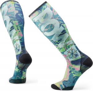 Мужские лыжные носки Smartwool Zero Cushion Pow Print Over The Calf, Twilight Blue