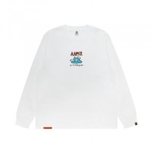 Футболка *A Bathing APE с принтом Aape, белый