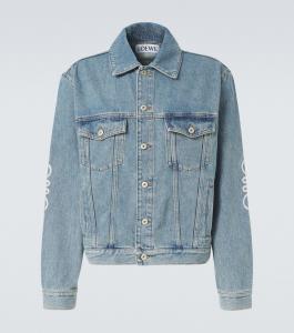 Джинсовая куртка Anagram Loewe, Mid Blue Denim