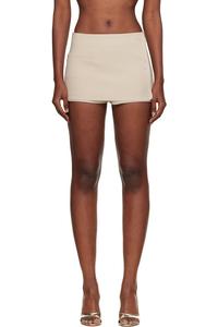 Courrèges Бежевая мини-шорты с косым вырезом