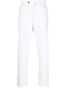 Брюки со смещенной застежкой Incotex, белый