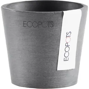 Цветочный горшок ECOPOTS «AMSTERDAM Mini Grey», ШxГxВ: 8x8x7 см, серый