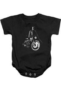 Детский комбинезон "Бэтмен и его мотоцикл" Gildan, черный