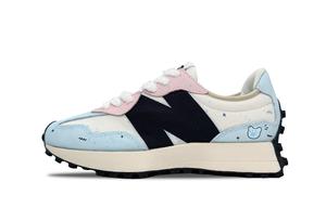 New Balance NB 327 амортизирующие, дышащие и с широким покрытием низкие повседневные городские кроссовки для поездок на работу unisex синий розовый