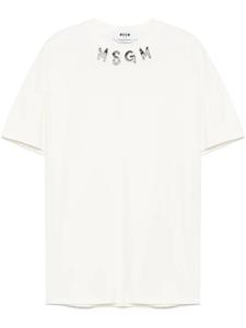 MSGM футболка с логотипом, нейтральный