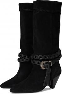Туфли Free People Bridget Belt Slouch Boots, цвет Faded Black Suede/Leather