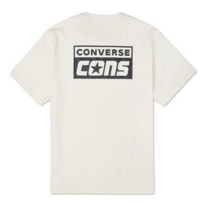 Футболка Converse Alphabet Logo Printing Retro Casual Short Sleeve Cream Yellow, белый
