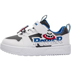 QIAODAN Детские кроссовки для скейтбординга с низким верхом, износостойкие, противоскользящие, черно-белые, для детей 3–7 лет