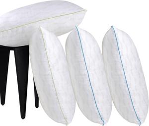 HKYLRAN Стандартные подушки для кровати регулируемые охлаждающие гостиничного качества с наполнителем down alternative White