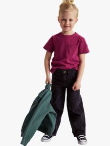 Детские джинсы SALLY из хлопка с широкими штанинами Polarn O. Pyret, Black