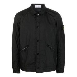 Куртка padded crinkle reps nylon shirt jacket 'black' Stone Island, черный