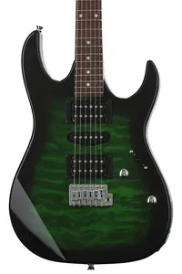 Электрогитара Ibanez Gio GRX70QA - Прозрачный изумрудный градиент