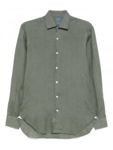 Льняная рубашка Barba, зеленый