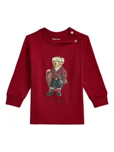 Свитшот с длинными рукавами и круглым вырезом Polo Ralph Lauren Kids, красный