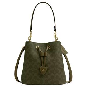 COACH Рюкзак Rowan Canvas, портативная сумка через плечо, маленькая женская, green