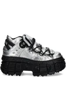 Кроссовки на платформе из металлической кожи NEW ROCK, серый