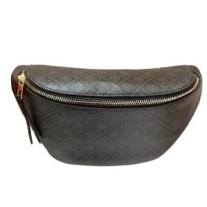 TORY BURCH Мини-поясная сумка T Monogram Coated Canvas для женщин черная коричневая