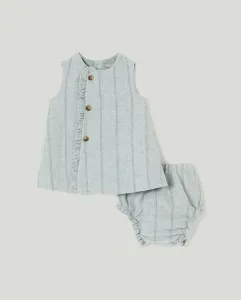 Маленькая девочка елочка скрещена боковыми пуговицами Coconut El Corte Inglés, нежно-голубой