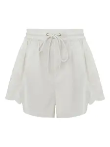 Шорты с фестонами Zimmermann, белый