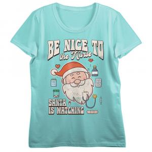 Детская футболка с рисунком Be Nice To The Nurse, синий