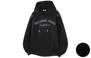 Толстовка Unisex Hooded Moderate Heavyweight WARRIOR, черный [fleece-lined and thickened]