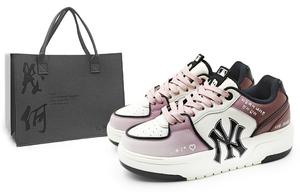 MLB Кроссовки для скейтбординга Chunky Liner, устойчивые к истиранию, низкие, унисекс, темно-розовые