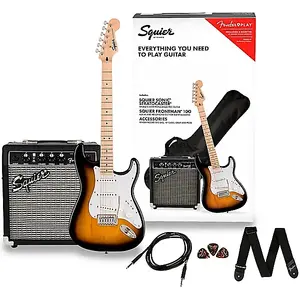 Электрогитарный комплект Squier Sonic Stratocaster - Два цвета, Sunburst
