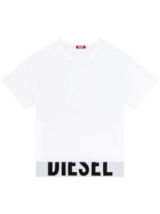 Diesel укороченный топ с логотипом, белый