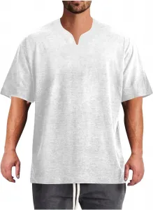 Мужская футболка для бега с коротким рукавом и V-образным вырезом, Slim Fit