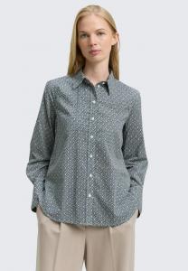 Блуза TOM TAILOR MIT MUSTER, Teal Offwhite Geometric Design/Teal