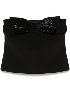 Креповый бандо топ Self-Portrait, черный