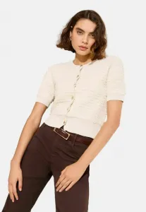 Кардиган с коротким рукавом прямого кроя Friends Like These, White