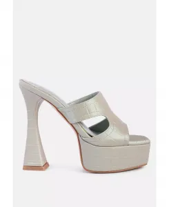 Женские босоножки PDA Croc на платформе и высоком каблуке London Rag, зеленый