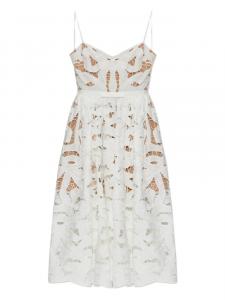 Платье с бантом Self-Portrait, белый