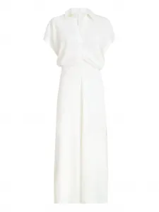 Платье макси с декором Monili Brunello Cucinelli, белый