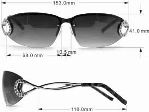 Стильные женские солнцезащитные очки Rocawear с защитой от УФ-излучения, Gold