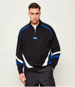 Толстовка Naloneck relaxed fit Hugo Blue, черный