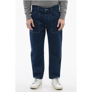 Синие хлопковые джинсы Деним Nanushka, Blue