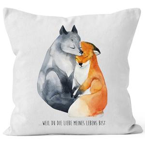 Чехол на подушку Love of My Life, подарок с лисой, Love Say, чехол для кофейной чашки, декоративная подушка, хлопок MoonWorks, белый, унисейз