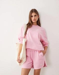 Длинный топ Adidas Performance Three Stripes Studios розового цвета