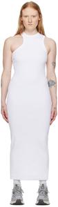 Белое асимметричное платье макси с совок Axel Arigato