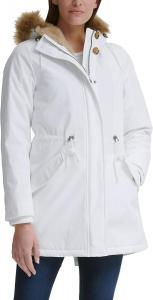 Женская парка Levi's с капюшоном на искусственном меху, белый