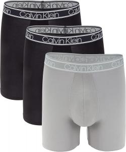 Мужские трусы-боксеры Calvin Klein Bamboo Comfort Multipack, Black High Rise/Wolf Grey High Rise/Black High Rise