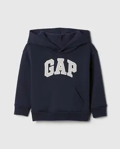 Базовая детская толстовка с центральным логотипом и капюшоном Gap, темно-синий