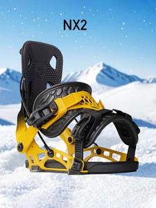 Nidecker Крепление для сноуборда мужское профессиональное FLOW NX2, быстросъемное, черно-желтое, размер L