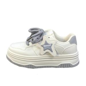 Кеды, скейтборд обувь женская низкая Bingo Duck, бежевый/серый