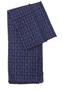 Шарф BOSS Tadic, темно-синий