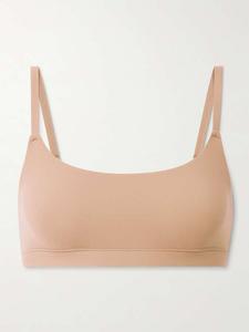 Подходит всем. Бюстгальтер-бралетт с круглым вырезом - глина Skims, бежевый