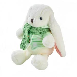 Плюшевая кукла в тренче, кролик, высота 30 см, длина 30 см Doudou Beibei, зеленый